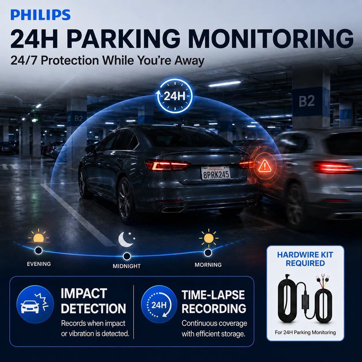 Dashcam Car360Eye B05 4K+2K HDR Double Caméra Avant/Arrière Écran IPS 3,16 Pouces WiFi 2.4G 5.8G APP GPS Surveillance Parking 24H Détection de Mouvement DVR Voiture