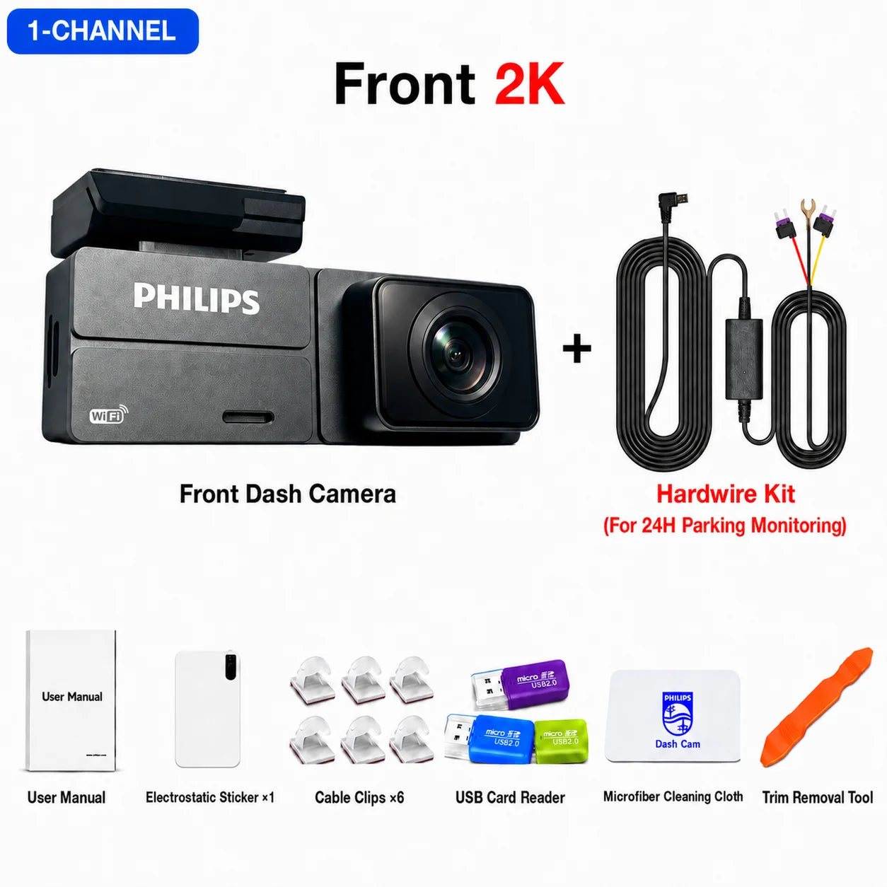 Dashcam Car360Eye F04 2K Mini Caméra Voiture Écran IPS 1,47 Pouce WiFi Contrôle par Application Vision Nocturne Surveillance Parking 24H DVR Voiture