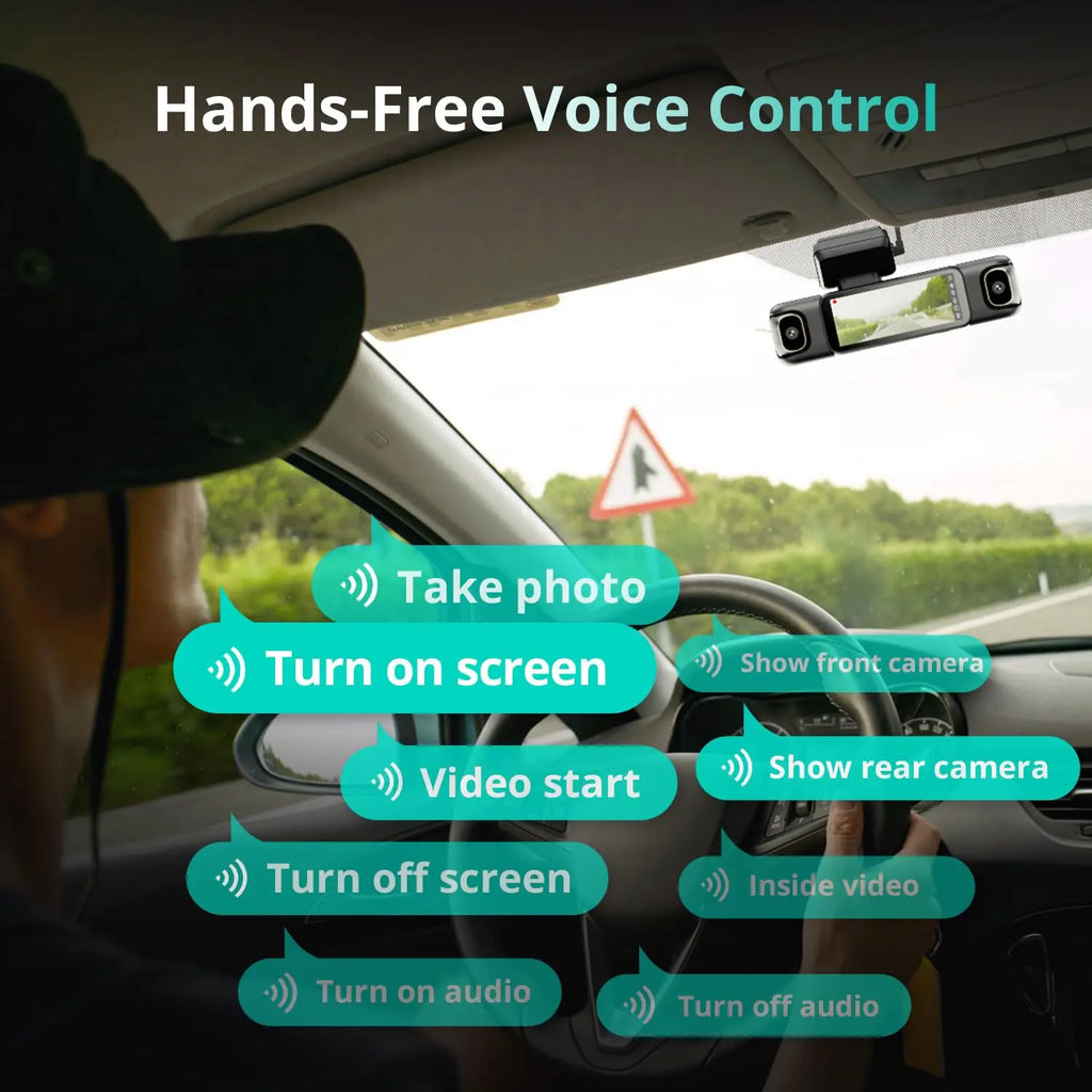 Dashcam Botslab G980H 4 Canaux 560° Caméra Voiture Avant/Arrière/Gauche/Droite Vision Nocturne GPS Contrôle Vocal Surveillance Parking