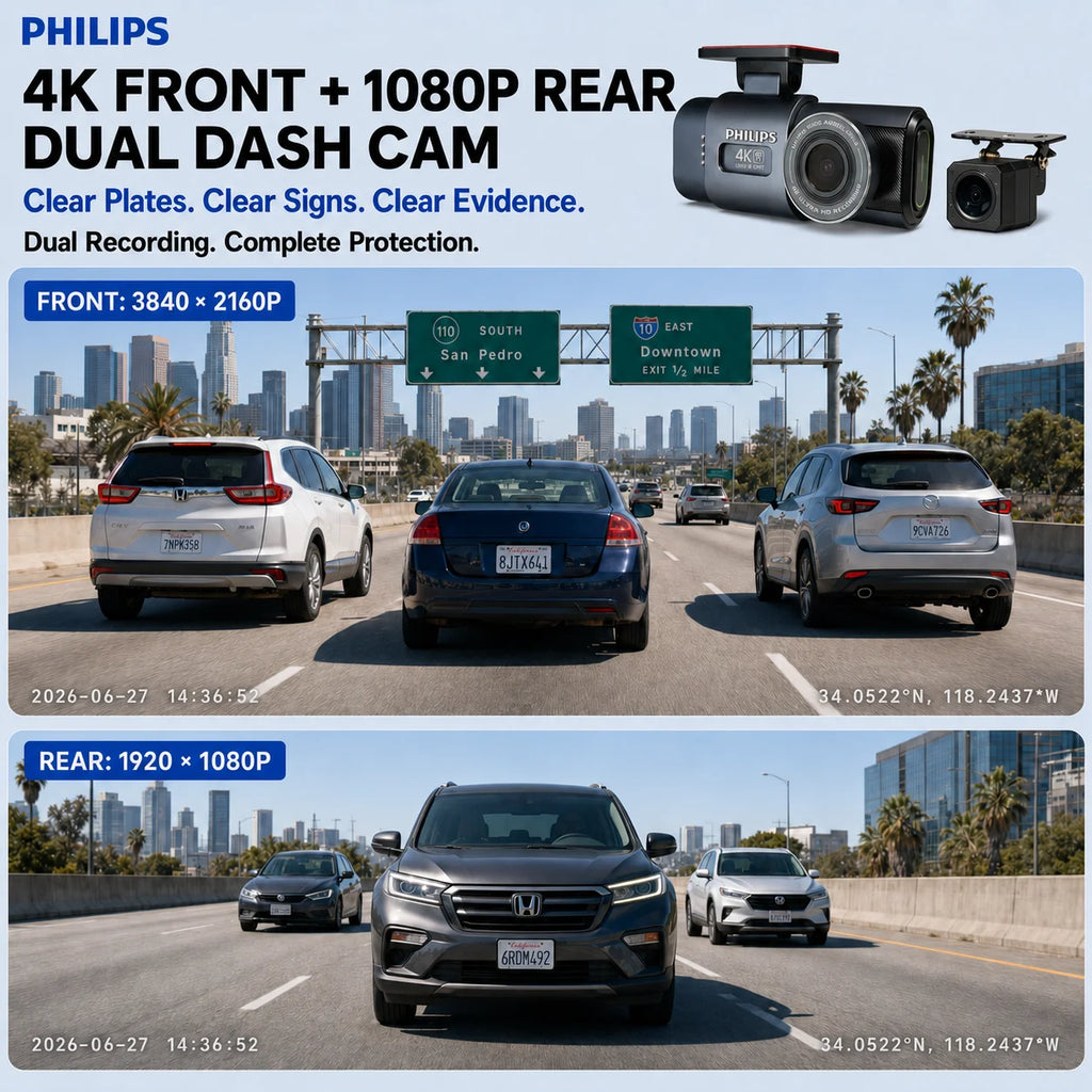 Dashcam Car360Eye B05 4K+2K HDR Double Caméra Avant/Arrière Écran IPS 3,16 Pouces WiFi 2.4G 5.8G APP GPS Surveillance Parking 24H Détection de Mouvement DVR Voiture