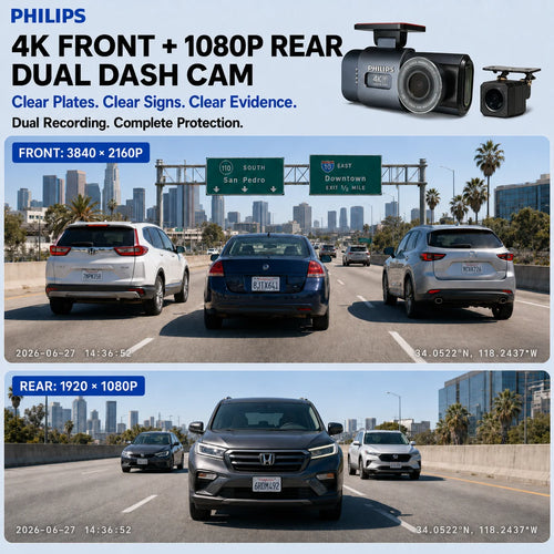 Dashcam Car360Eye B05 4K+2K HDR Double Caméra Avant/Arrière Écran IPS 3,16 Pouces WiFi 2.4G 5.8G APP GPS Surveillance Parking 24H Détection de Mouvement DVR Voiture